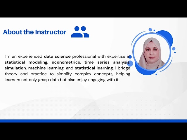 'About Vidéo' for the course Statistical Learning and Data Science  SLDS