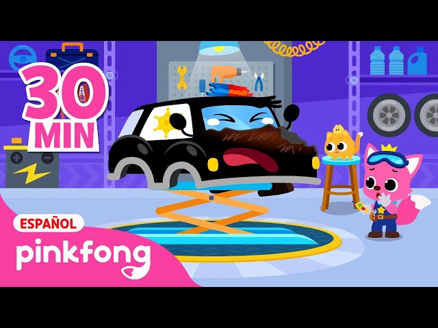¡A Reparar!🚨 El Camión Monstruo de Policía Está Roto y Más🚓💥 | Juegos de Autos | Pinkfong en español