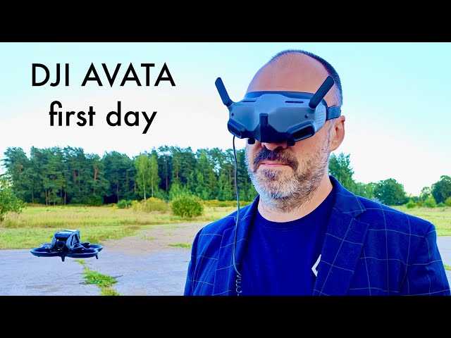 DJI Avata first day – problems, colours, handbrake, under the scooter, head tracking and small crash