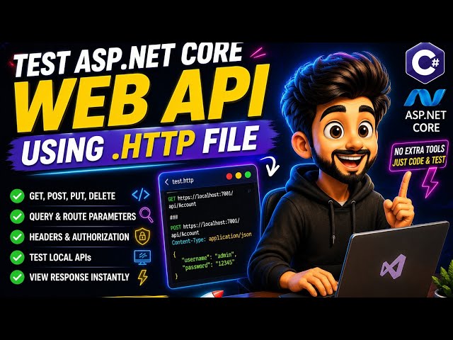 🚀 Test ASP.NET Core Web API Using .http File | Local API Testing in Visual Studio