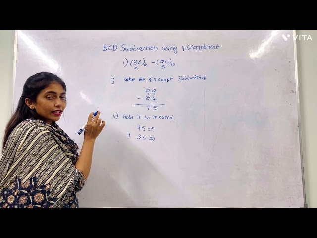 BCD Subtraction | 9’s Complement method