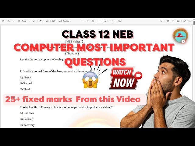 Class 12 Computer Science Most Important Question Solutions🔥🔥|| NEB || Fixed Qn || #computerscience