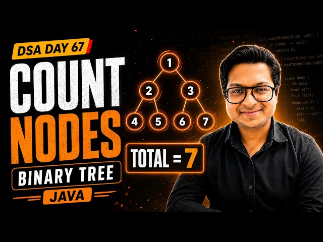 Count Nodes in a Binary Tree in Java | DSA Day 67
