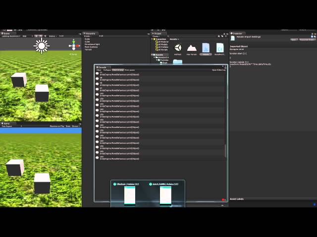 Unity and Arduino. A test with an ultrasonic sensor.