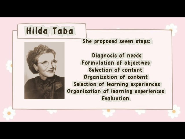 Curriculum Planning Models (Tyler's, Taba's and Saylor, Alexander, and Lewis Model)