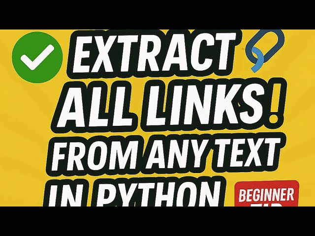 Extract All Links from Any Text in Python 🔗💡 #shorts