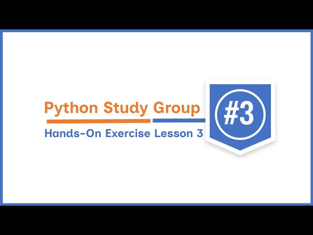 PSG: Hands-On Exercise Three Tutorial Guide for Lesson Three