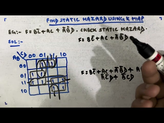Static Hazard Example-3 - Digital Circuits and Logic Design