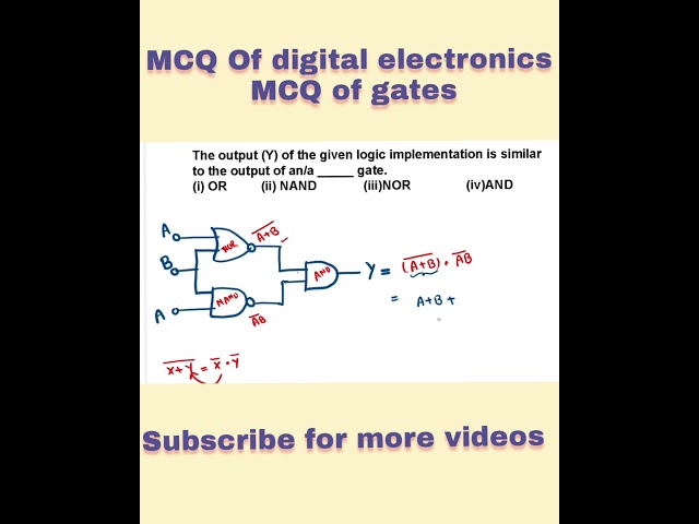 Find the output of logic circuit | MCQ of digital electronics | science