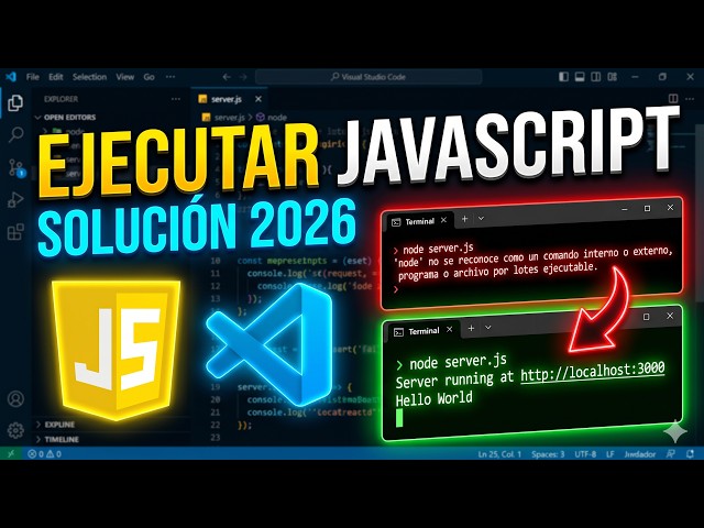 Cómo EJECUTAR JavaScript en VS Code (SOLUCIÓN DEFINITIVA 2026)