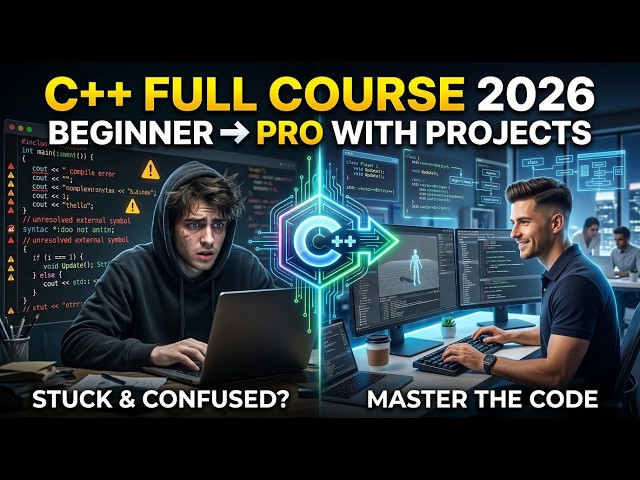 C++ Programming for Beginners to Pro | Full Course with Projects | C++ Development