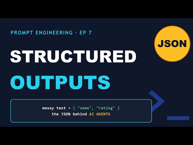 Prompt Engineering | Hands-On Structured Outputs in LLMs  (JSON Mode, Pydantic, Tool Calling) #llm