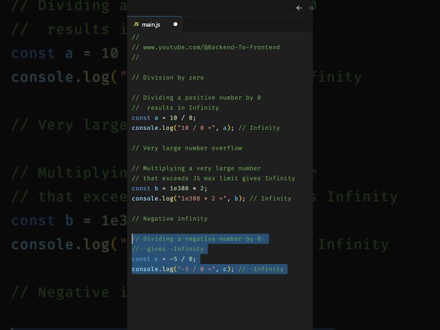 Infinity, -Infinity & NaN in JavaScript Explained! ⚡