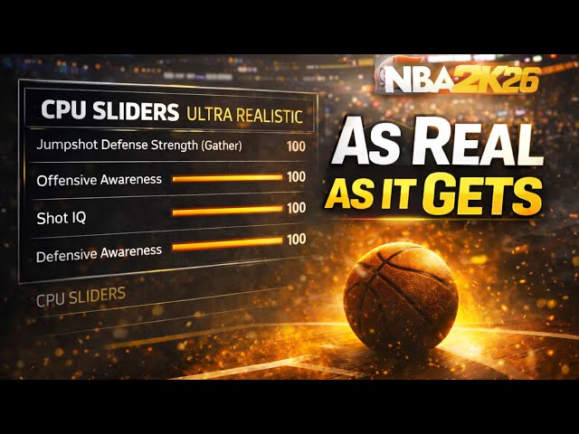 Ultra Realistic CPU vs CPU Sliders for NBA 2K26