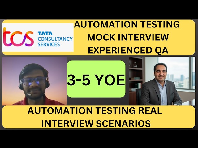 Automation Testing Interview Experience | Real-Time QA & SDET Interview Preparation 2026