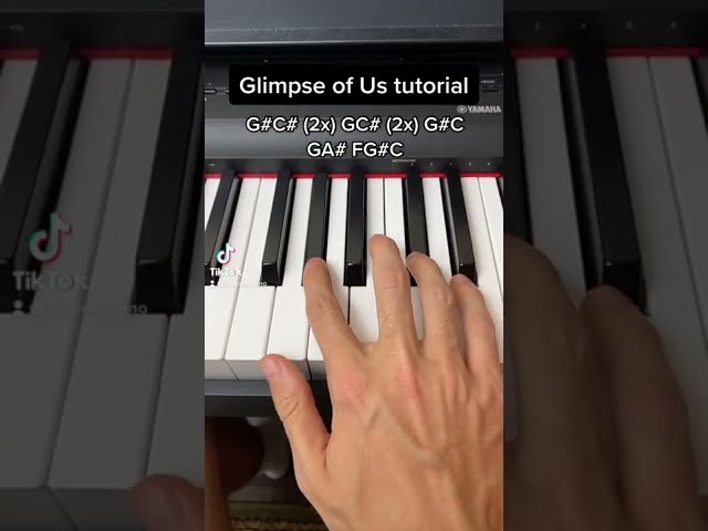 Glimpse of Us easy piano tutorial!