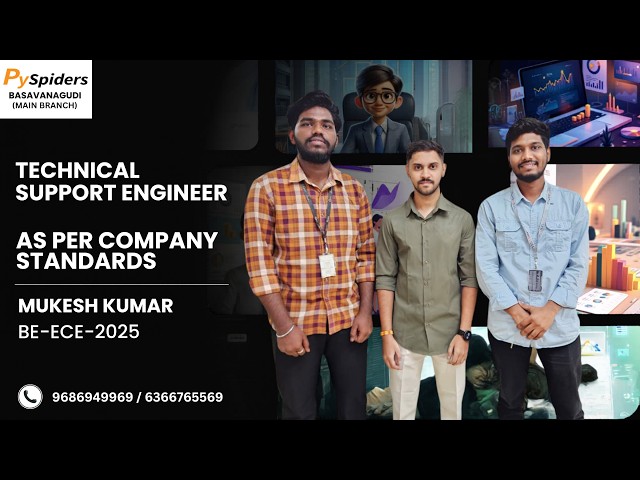 Congratulations, MUKESH KUMAR , on getting placed from PYSPIDERS Basavanagudi!