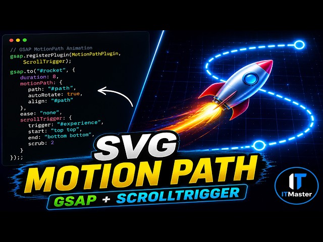 How to Build SVG MotionPath Animations with GSAP (HTML, CSS, JS)