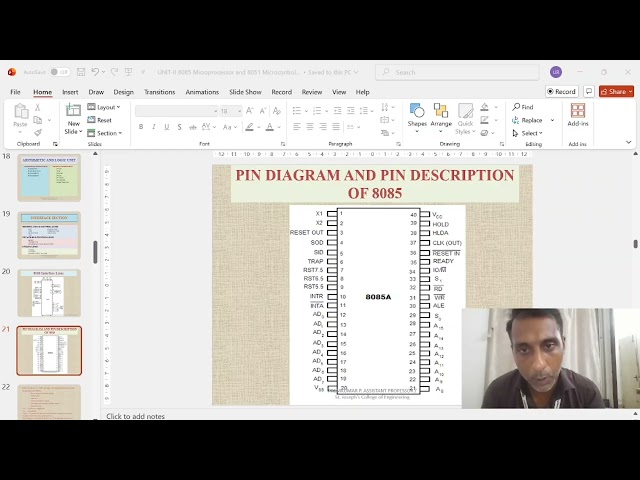 8085 PIN CONFIGURATION & ARCHITECTURE
