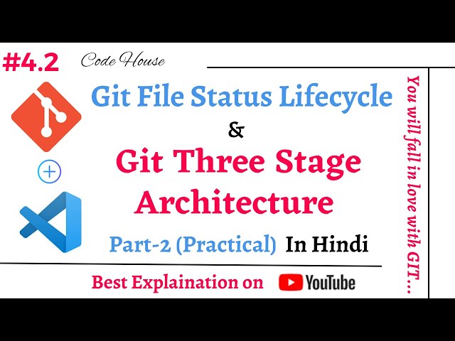 Part-4.2 Git file status lifecycle and Git three stage architecture in Hindi | Git different stages