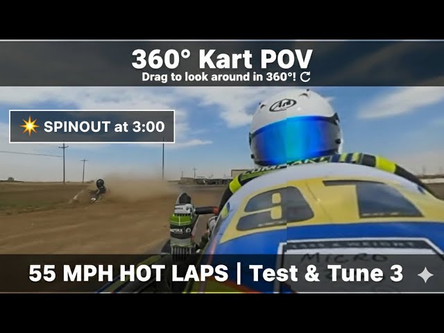 360° Go-Kart Hot Laps at IMI Motorsports | Test & Tune 3 (Spinout at 3:00!)