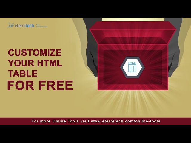 How to Create HTML Table? | HTML Table Generator | Free HTML Table Generator Online