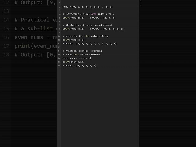 Python Tip: Slice notation  #programming #python