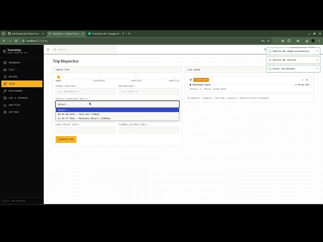 Odoo Hackathon | TransitOps | Platform (GitHub: https://github.com/AjitChauhan081/Odoo-TransitOps)