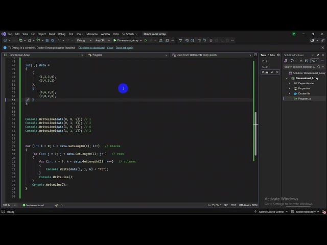 THREE DIMENSIONAL ARRAY