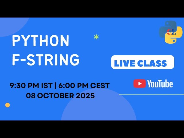 Python F- String | Live Q&A