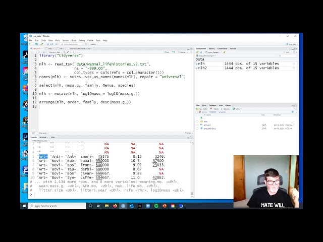 Basic use of dplyr verbs select, mutate, arrange, filter