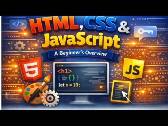 HTML, CSS & JavaScript:A Beginner’s Overview #webdevelopment #webdesign #computerscience #livestream