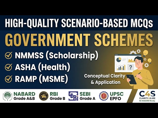 Important GOI Schemes: Para-Based Questions Revision for NABARD A/B, RBI, SEBI Exams