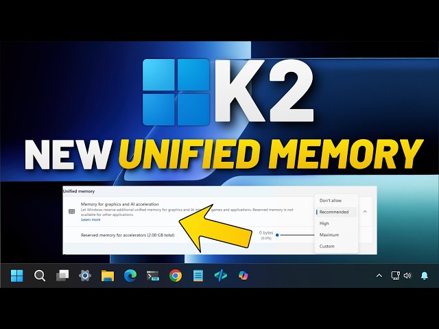 HUGE! Microsoft Adds Unified Memory Feature to Manage AI & Graphics RAM on Windows 11