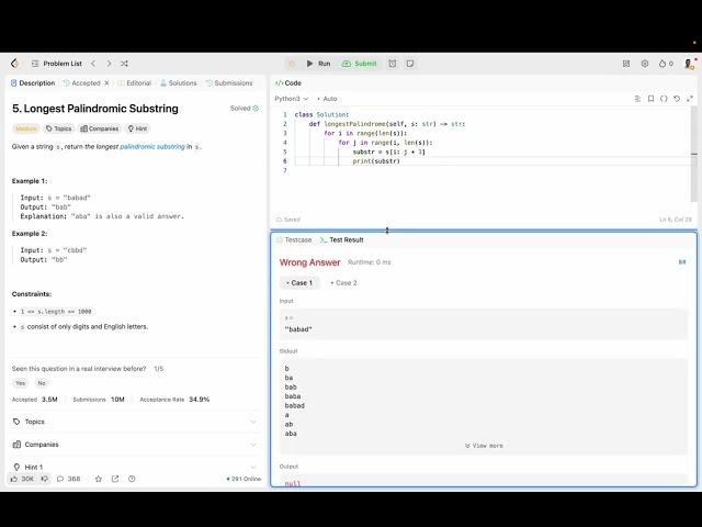 Longest Palindromic Substring