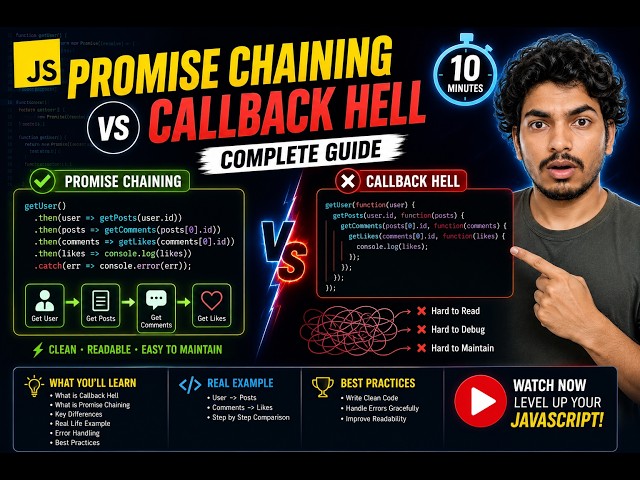 Promise Chaining vs Callback Hell explained