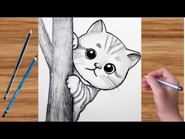 How to Draw a Cute Kitten | Simple Pencil Drawing for Beginners