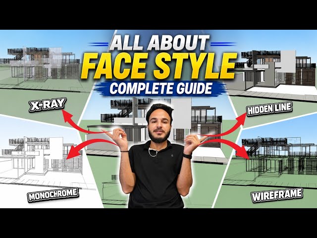 SketchUp Face Style Explained! 🔥 7 Modes Every Designer Must Know✅😲#3d #viral #trending #mustwatch 