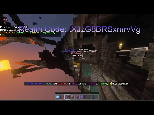 JOIN MY MINECRAFT SURVIVAL REALM CODE (ANYONE CAN JOIN)