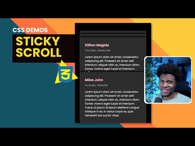 Sticky Card Scroll CSS Tutorial