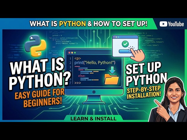 Python Part 1: Introduction, Installation, & Your First Code! #PythonForBeginners #nextgencodesai