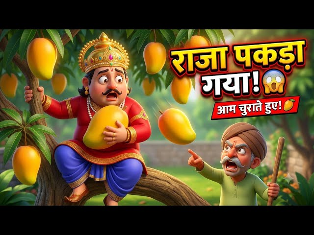 🥭👑 Raja Caught Stealing Mangoes! 😂 | Funny King Story | Kids Cartoon | AI Animation