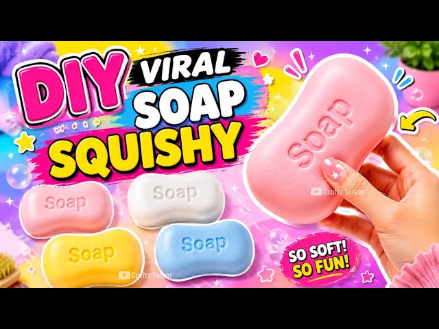 How to make viral soap squishy 😱 Paper craft/ Easy craft ideas/art and craft/ DIY Viral Soap Squishy