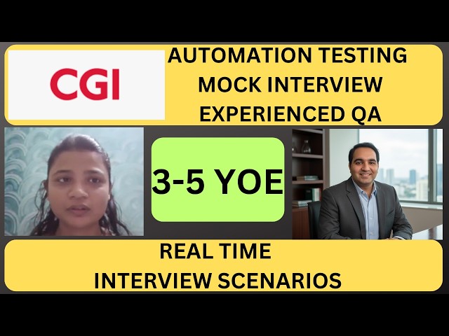 Automation Testing Interview Experience | Real-Time QA & SDET Interview Preparation 2026