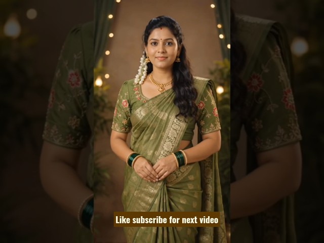 💚 सुंदर Green Designer Blouse | Perfect Fitting & Embroidery ✨ | Gangai Ladies Tailor #Shorts