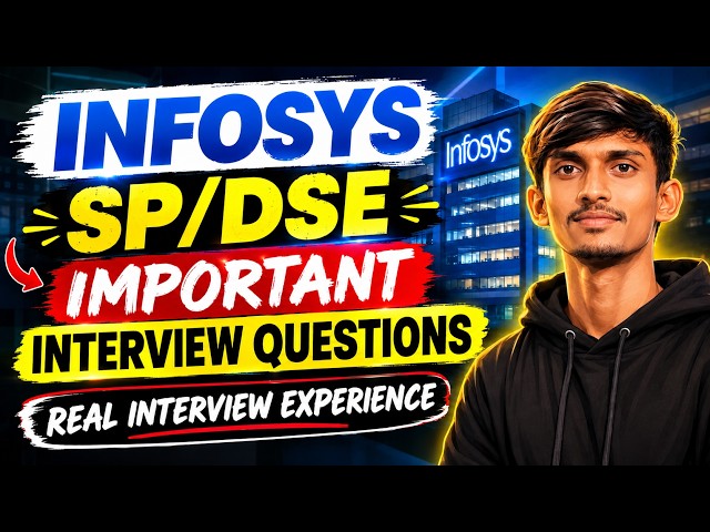 Infosys SP/DSE Important Interview & Coding Questions | Infosys Real Interview Experience Questions