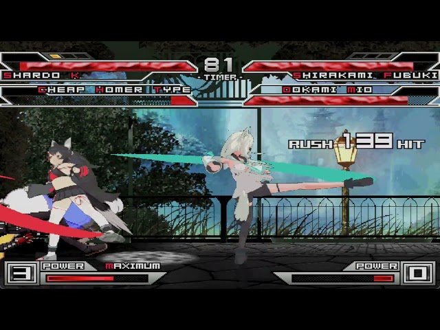 mugen 1.1b1 kof woj red edition john-7 shardo k & cheap homer type vs shirakami fubuki & ookami mio