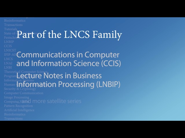 Springer in :60 - Lecture Notes in Computer Science