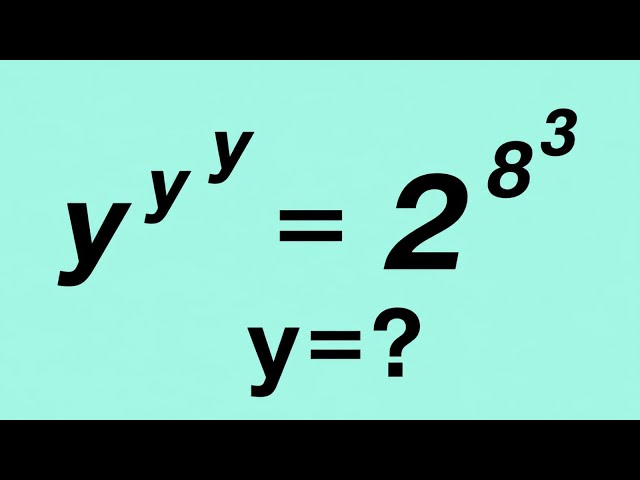 Only one clever idea unlock this tricky exponential math equation 