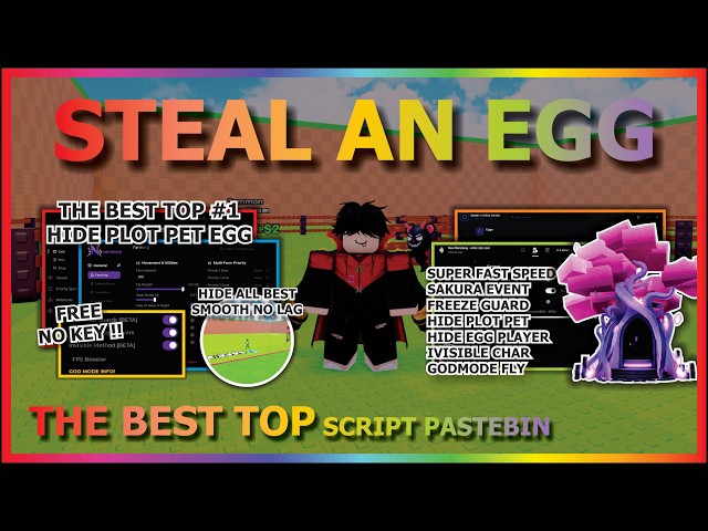 STEAL AN EGG Script Pastebin 2026 AUTO FARM, INSTANT STEAL, EGG PREDICTION, SAKURA, FPS (NO KEY) 🥚